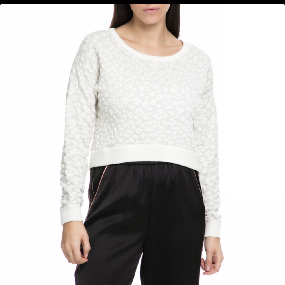 NWT Juicy Couture textured leopard print pull over